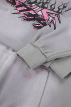 HELLSTAR Flame Paint Splatter Gradient Vintage Wash Hoodie
