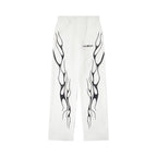 Hellstar Washed Fleece Graphic Sweatpants (White)